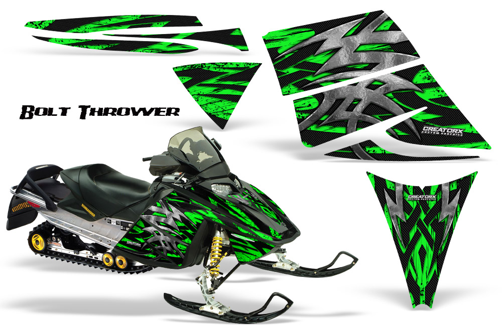 Ski-Doo Rev Graphics Kit Bolt Thrower Green